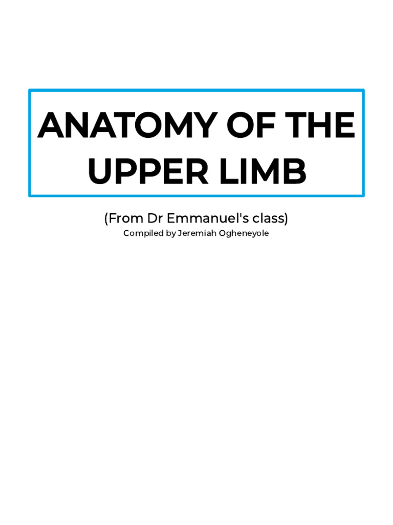 Anatomy of Upper Limb Skeleton | PDF | Arm | Musculoskeletal System