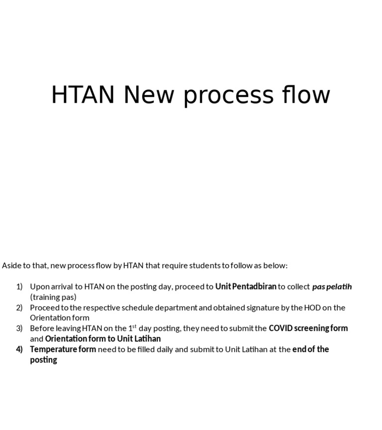 HTAN Student Process Flow Guide | PDF
