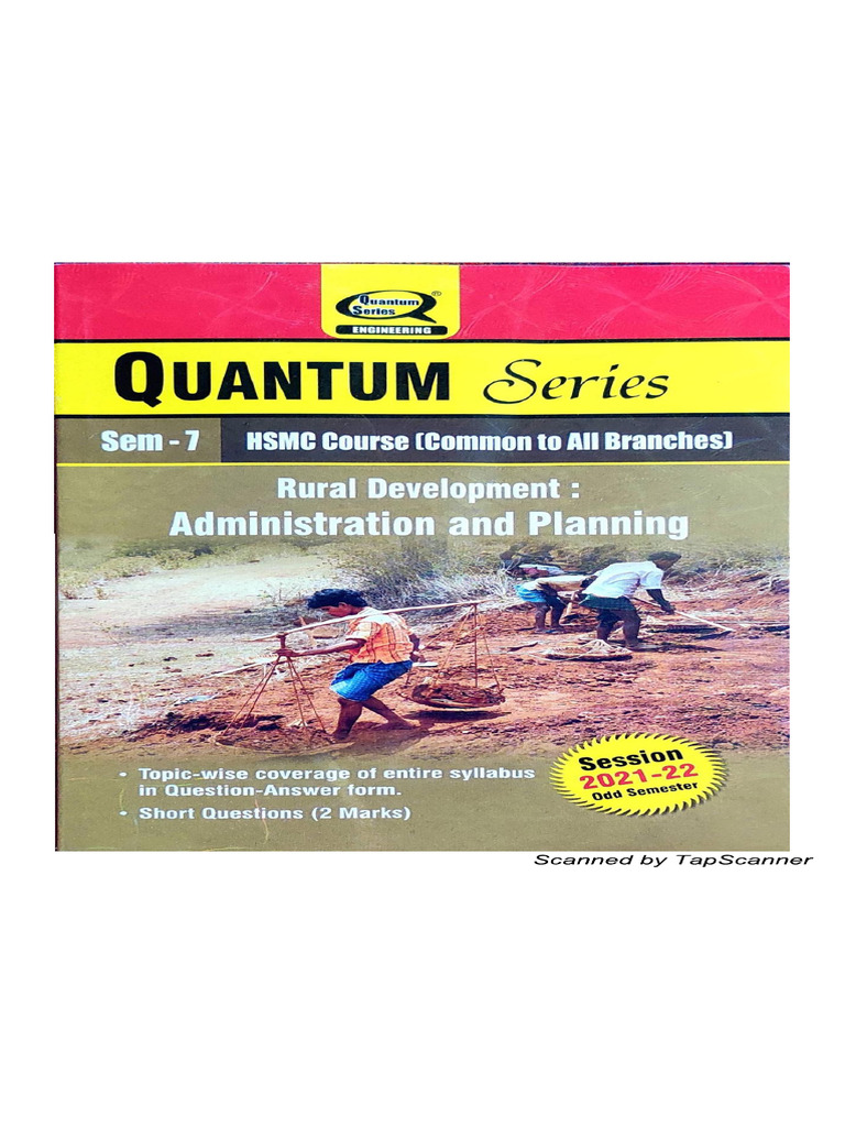 Quantum Radp Rural Development Administration and Planning (KHU 701) | PDF