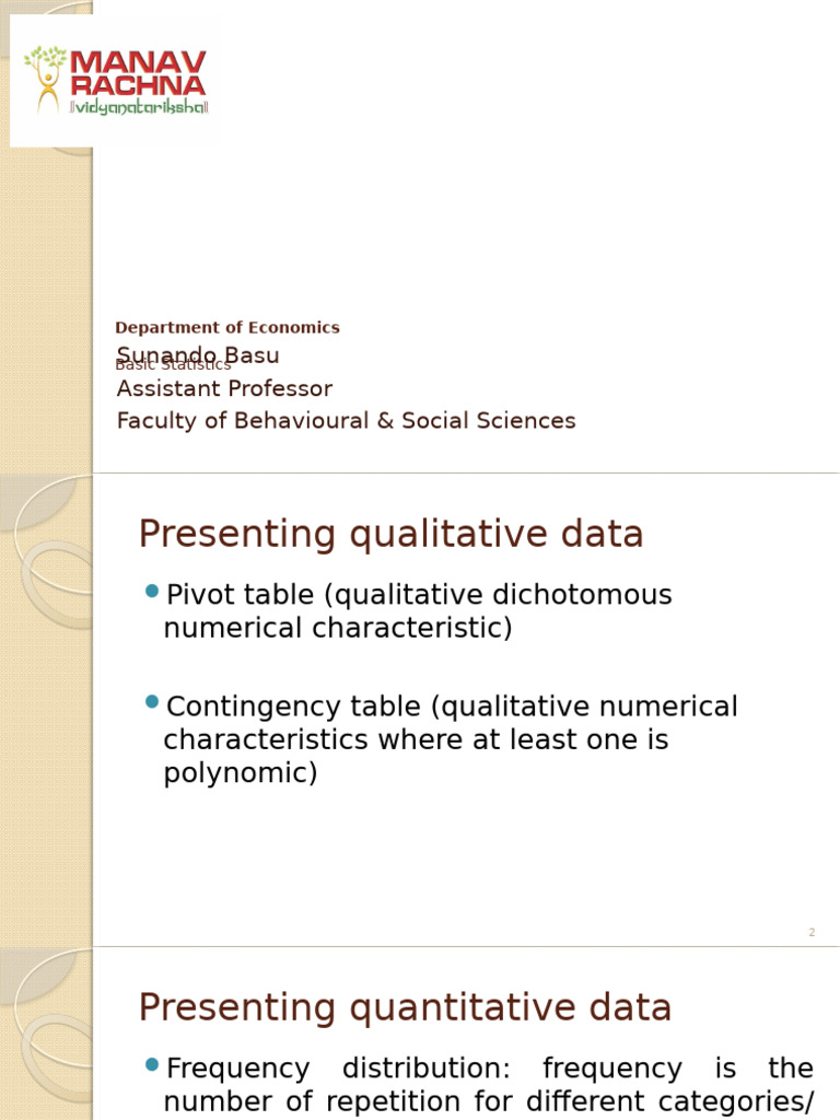 3 Presenting Data Frequency Table | PDF
