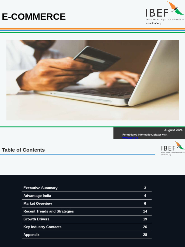Indian E-Commerce Growth Insights 2024 | PDF | E Commerce | Online Shopping