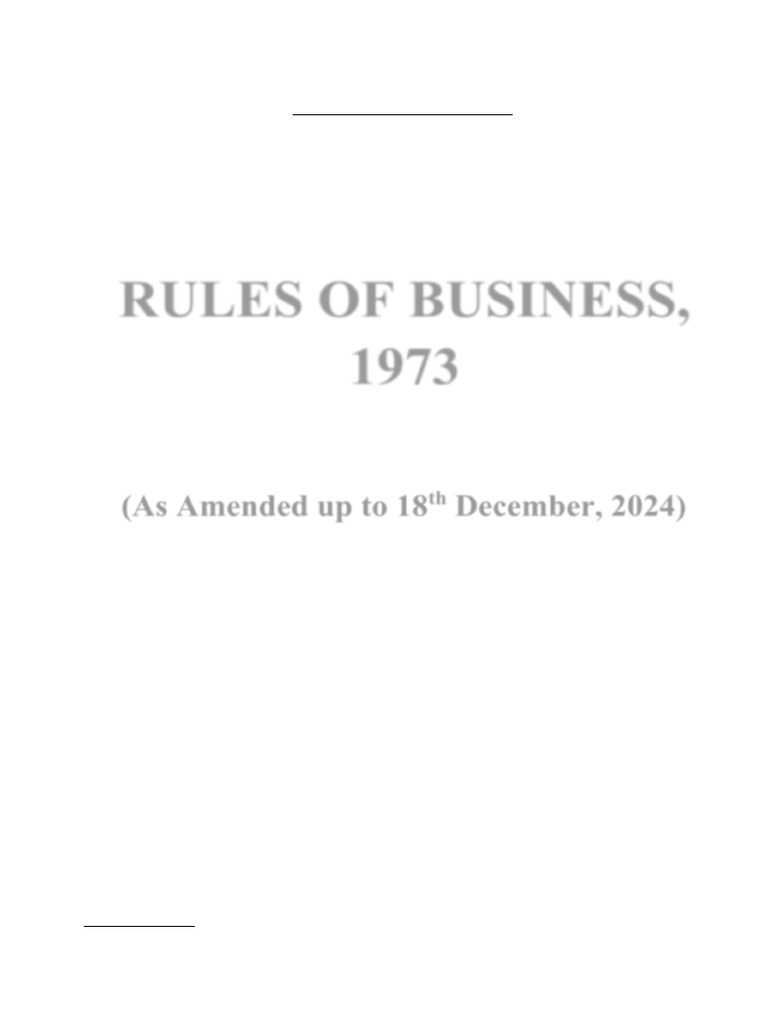 ROB Amended 181224 | PDF | Government Of Pakistan | Parliament Of Pakistan