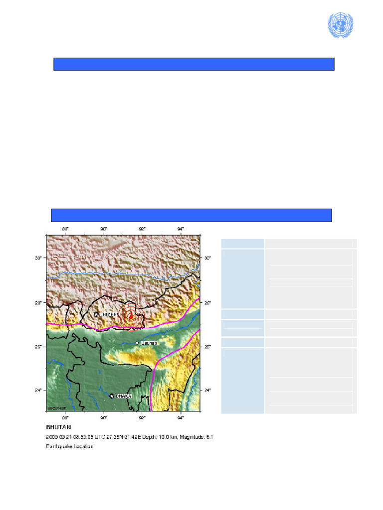 Earthquake Report: Bhutan, India, Myanmar | PDF | Earthquakes | Moment ...