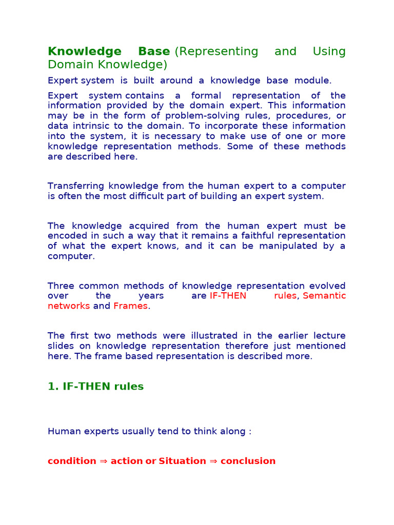 Ai Expert System Pdf Computing Cognition