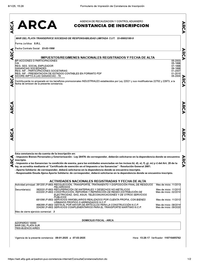 Afip Administracinfederaldeingresospblicos | PDF