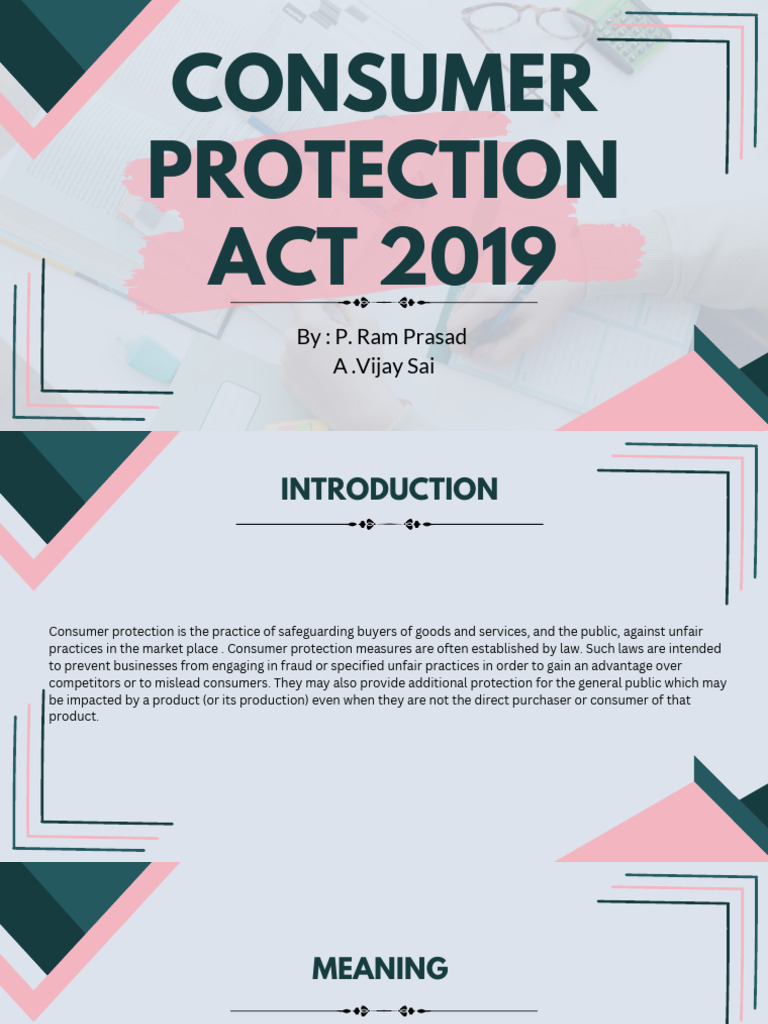 Consumer Protection Act 2019 Overview | PDF | Consumer Protection ...