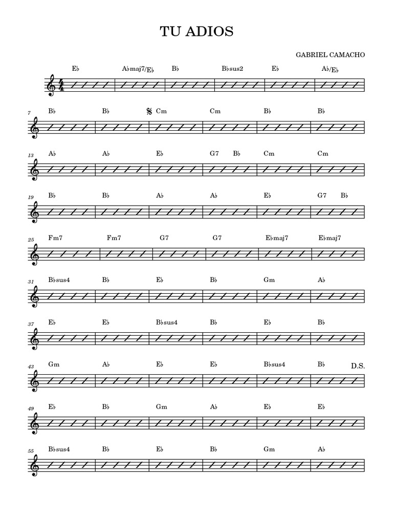 Gabriel Camacho - Tu Adios Chords | PDF