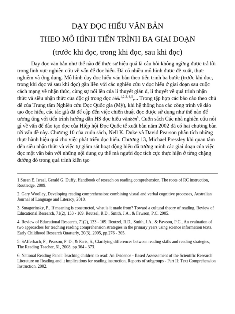 Dạy Đọc Hiểu Văn Bản | PDF