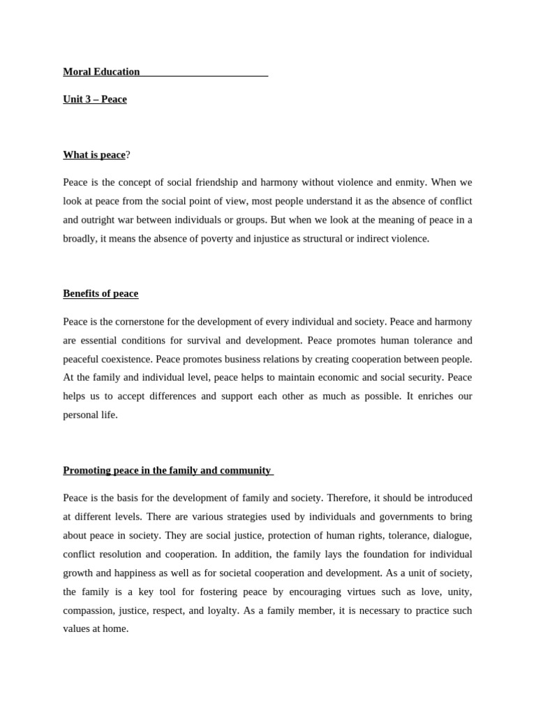 G-4 Third Tri. Note | PDF | Peace | Violence