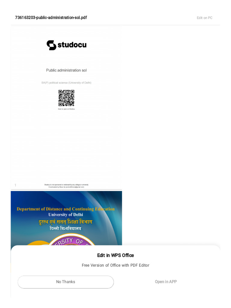 Public Administration Sol | PDF