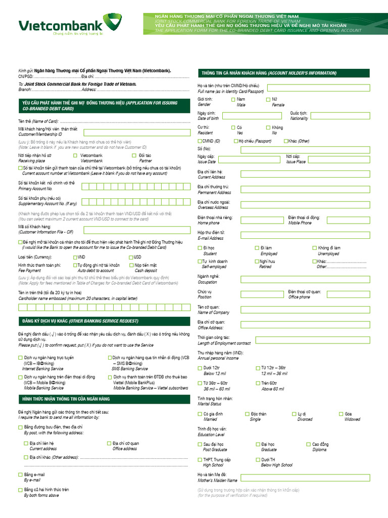 Ngân hàng Thương mại Cổ phần Ngoại Thương Việt Nam (Vietcombank) | PDF