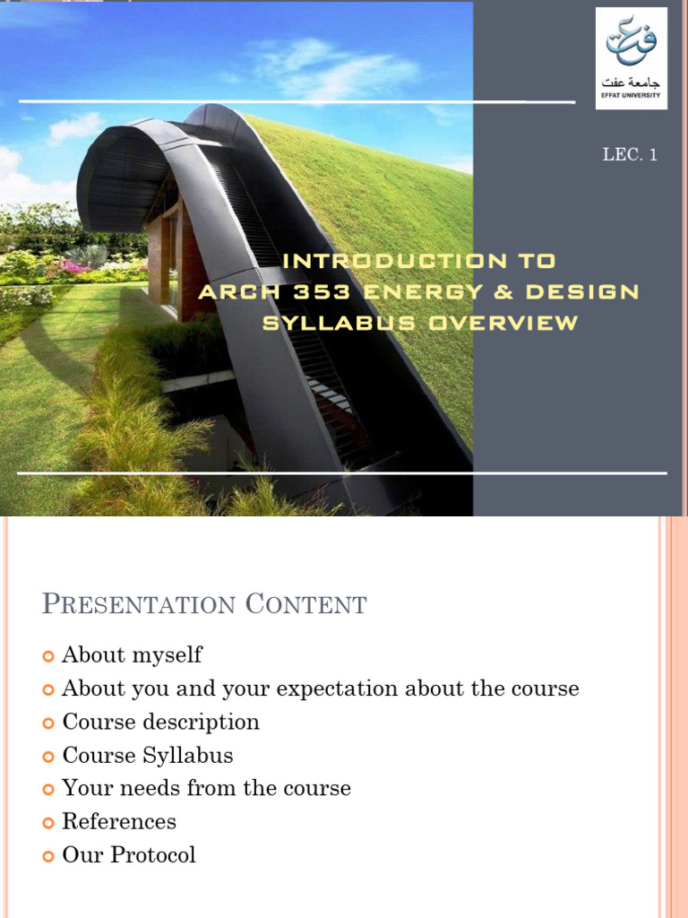 001 - Introduction To Energy & Design 2 | PDF | Natural Environment