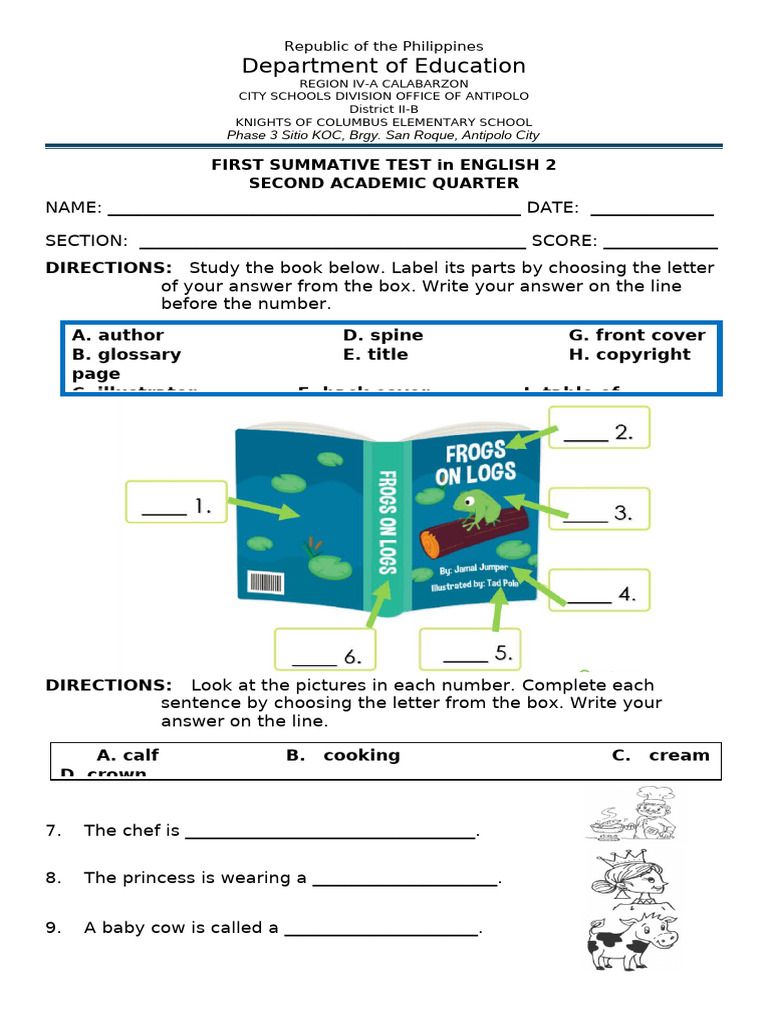 Q2 English 1st Summative Pdf