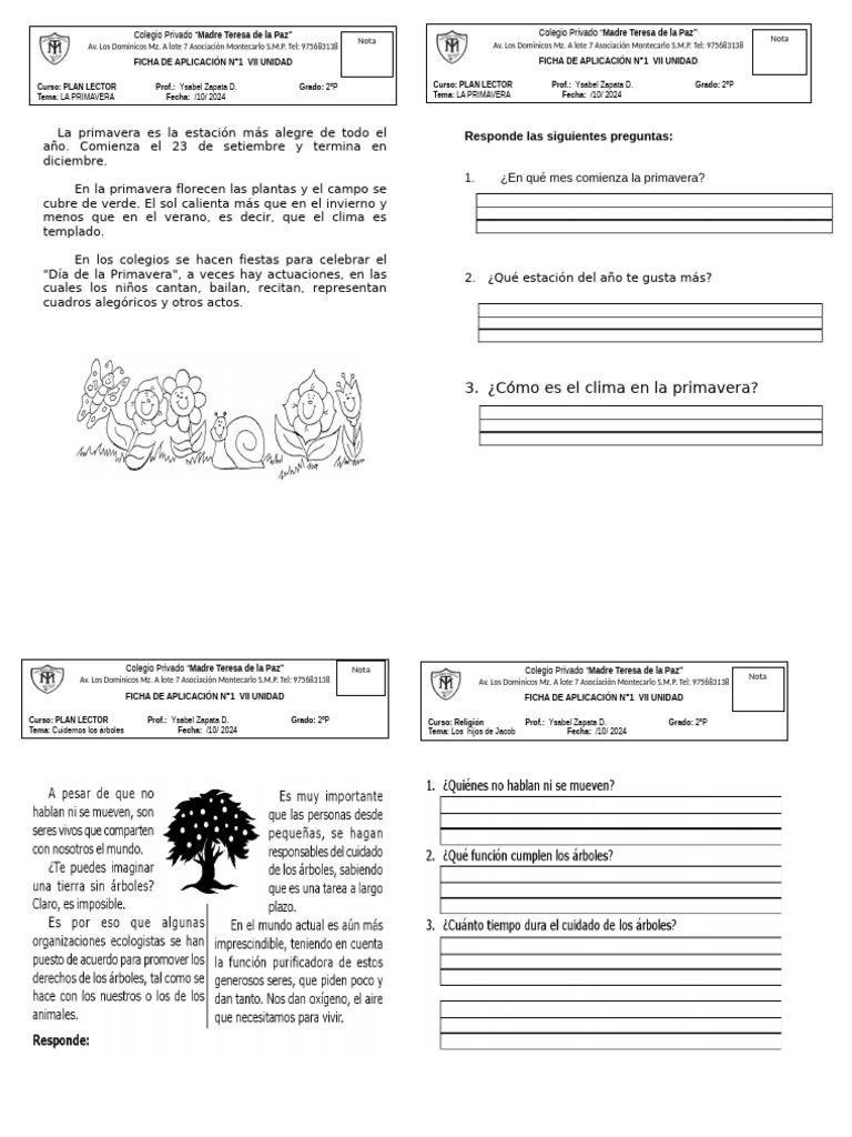 La Primavera y la Fábula de Esopo | PDF | Temporada de primavera)