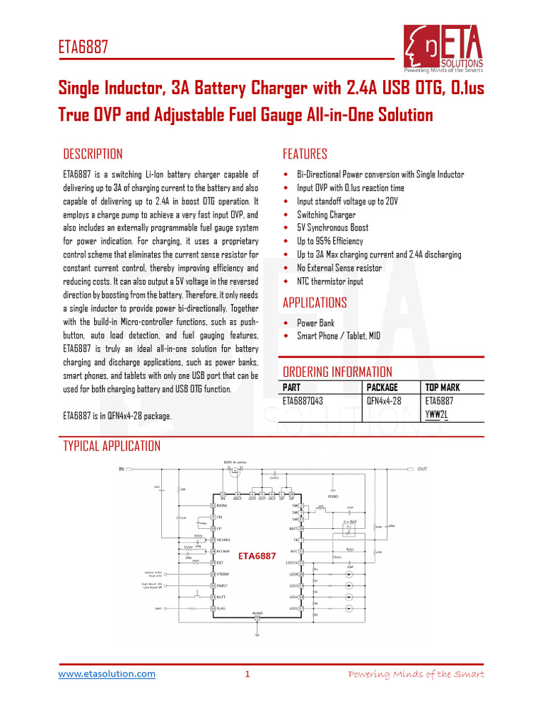 ETA6887 | PDF | Battery Charger | Electrical Engineering