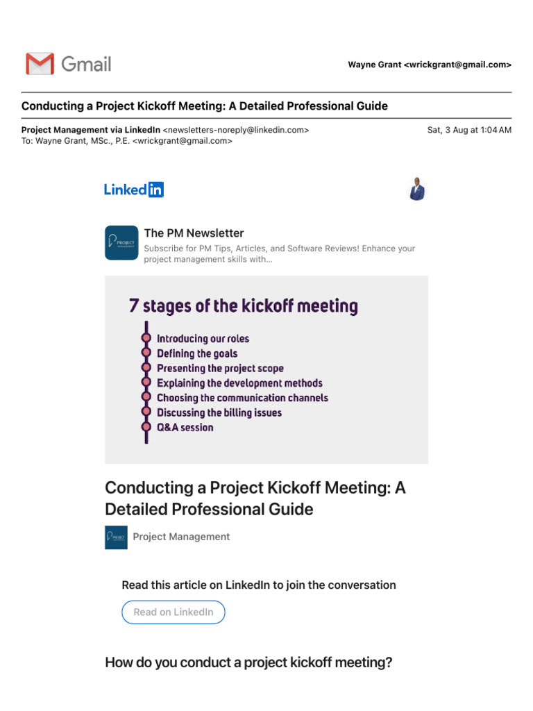 Project Kickoff Meeting Guide | PDF | Project Management | Business