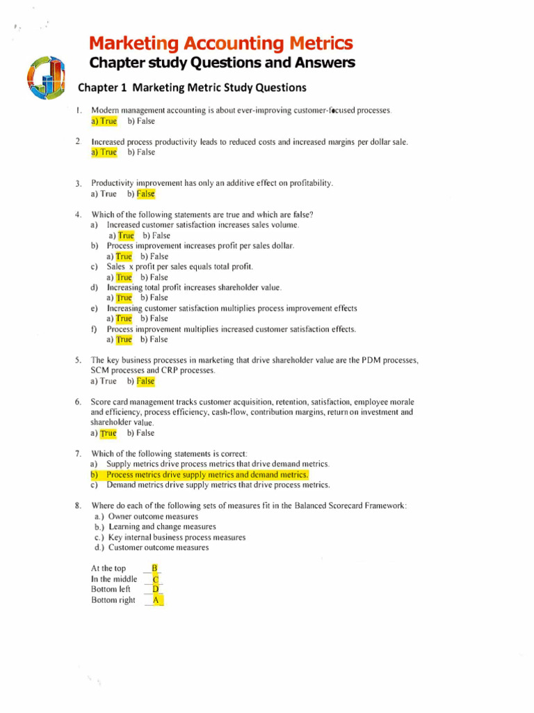 MAmetrics+Chapter+Quiz+Questions+%281%29 1 | PDF | Performance ...