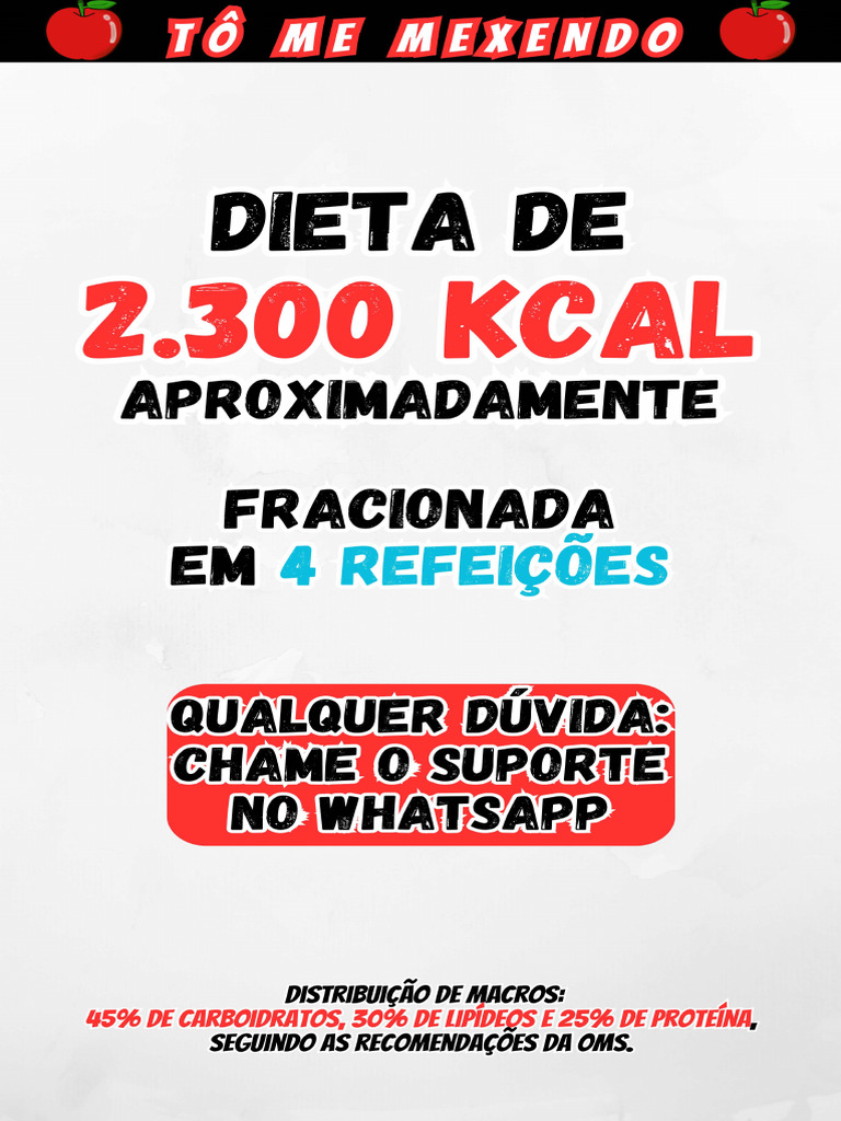 DIETA 2300 KCAL - 1º MÊS | PDF