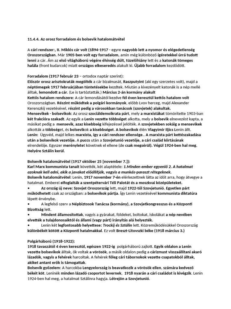 Szocialista És Nemzeti Törekvések - Vázlat | PDF