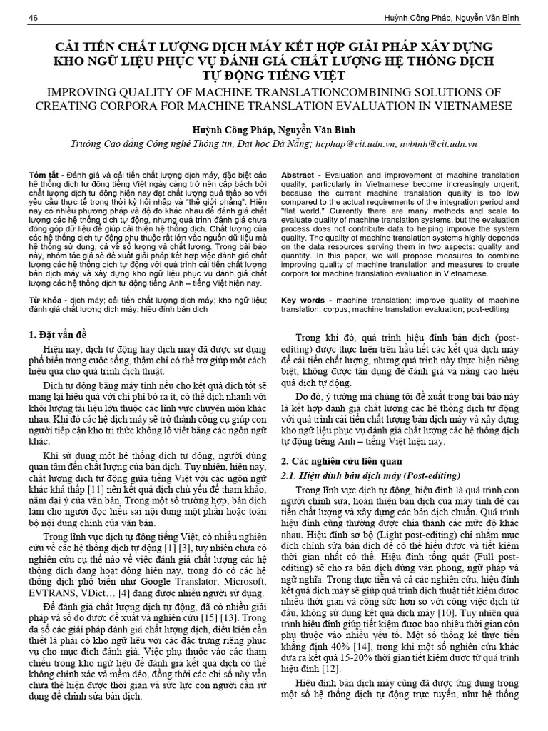 Improving Quality of Machine Translation 606ff90e | PDF