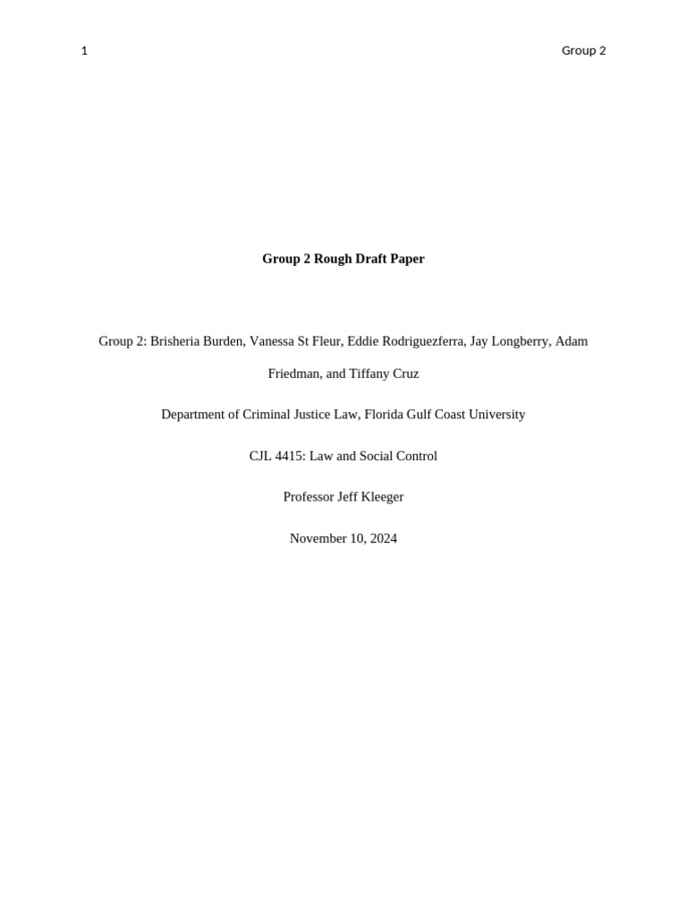 Group2 CJL4415 Roughdraftpaper11 10 2024 | PDF | Causation (Law ...