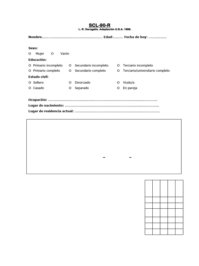 4 SCL90 | PDF