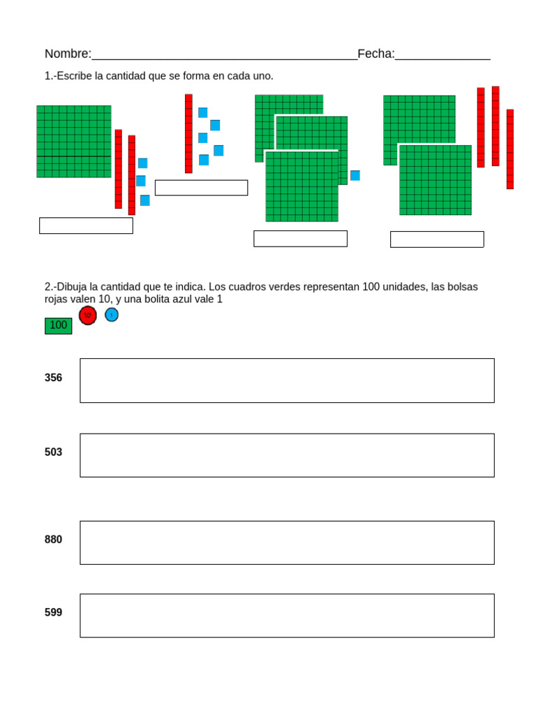 Examen Matemáticas Tercer Grado | PDF