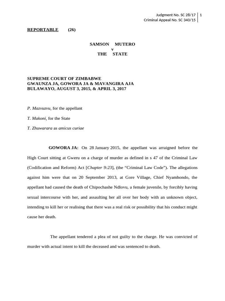 Supreme Court Ruling on Child Murder Case | PDF | Sentence (Law) | Murder
