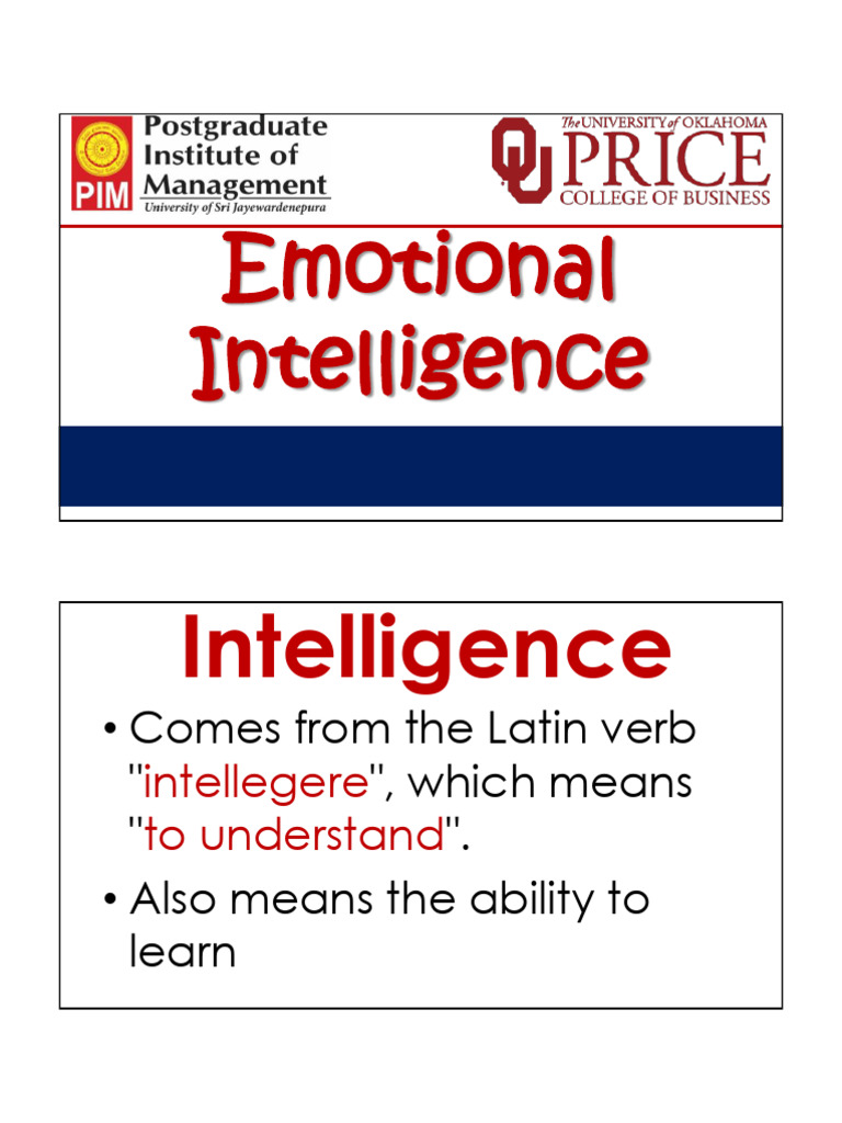 Understanding Emotional Intelligence Concepts | PDF | Emotional ...