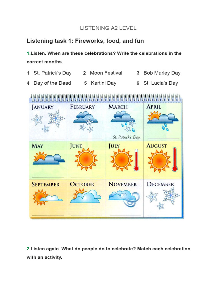Listening A2 Level Pdf