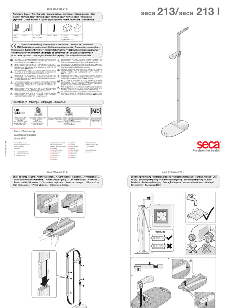 Manual Estadiometro Seca 213 | PDF