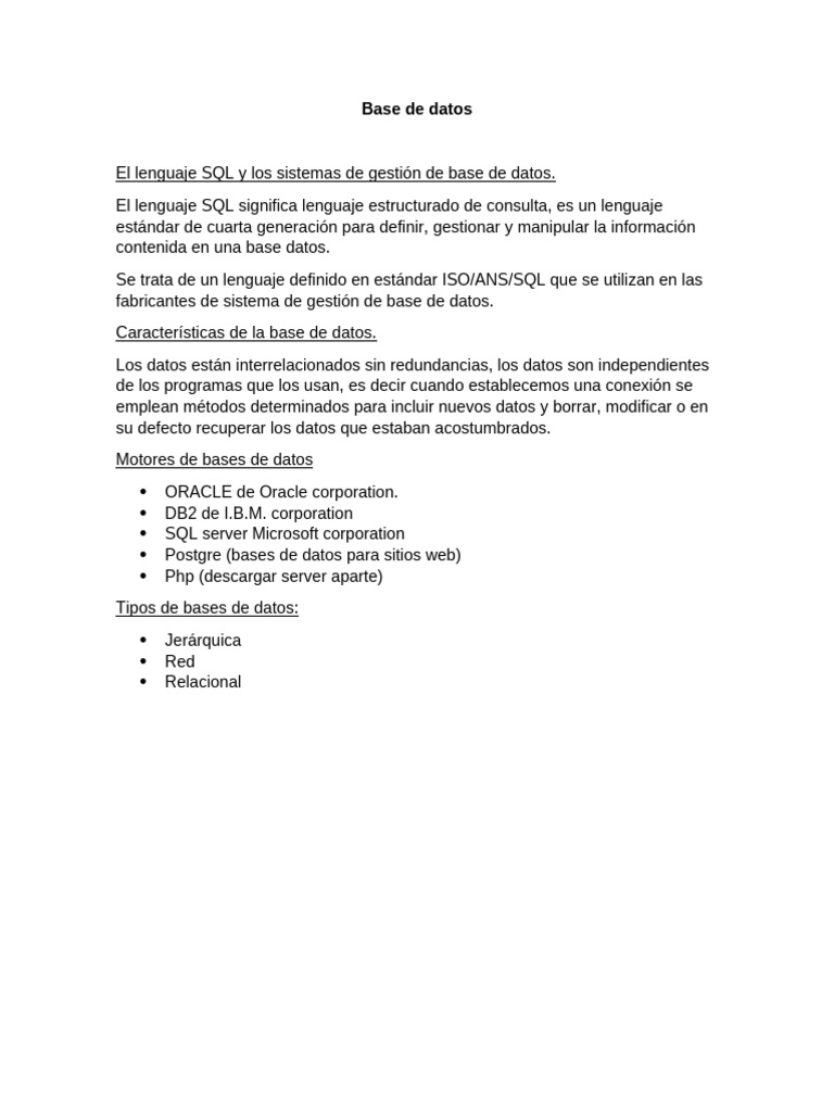 Introducción a SQL y Bases de Datos | PDF