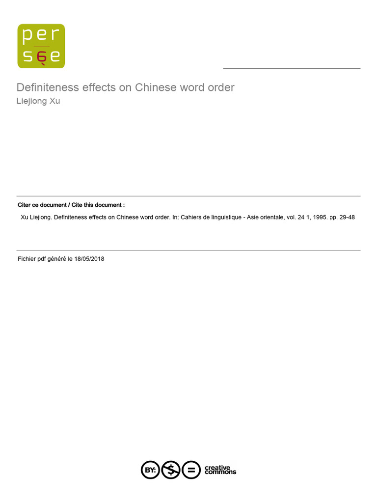Definiteness Effect | PDF | Phrase | Grammar