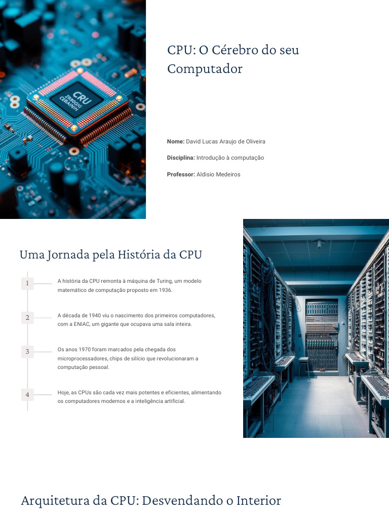 História e Funcionamento da CPU | PDF | Unidade central de ...