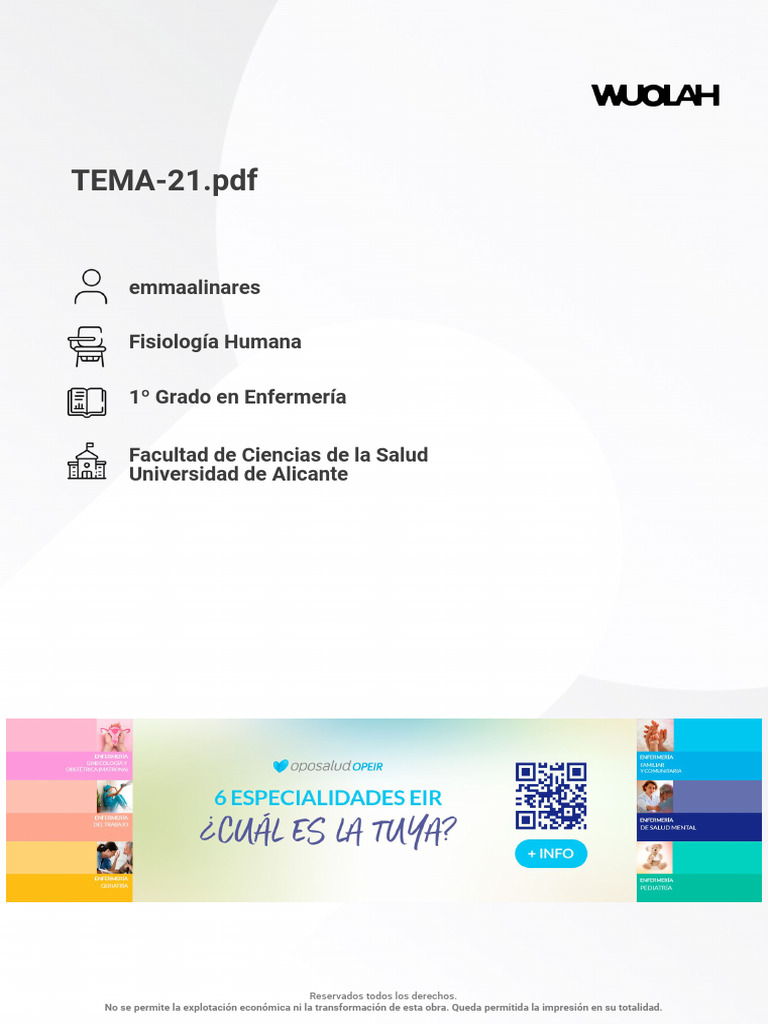 Wuolah Free TEMA 21 | PDF | Sistema inmune | Fagocito