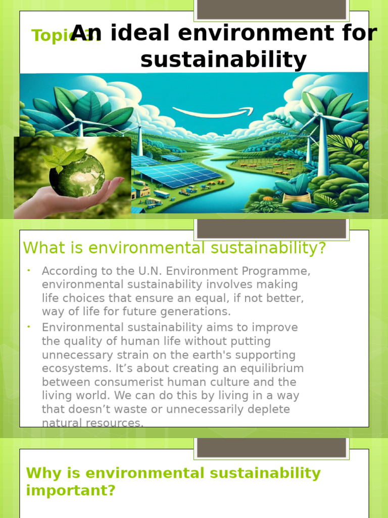 Lesson-6-presentation-An-Ideal-Environment-for-sustainability | PDF ...