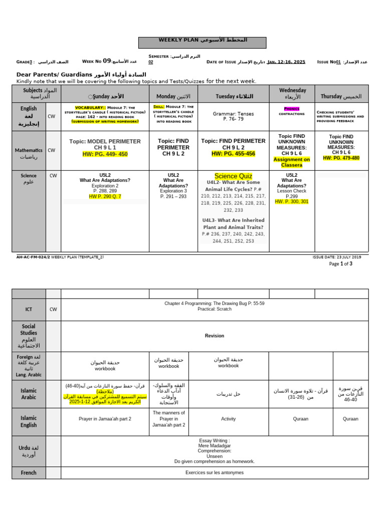 Grade 3 Week 9 | PDF