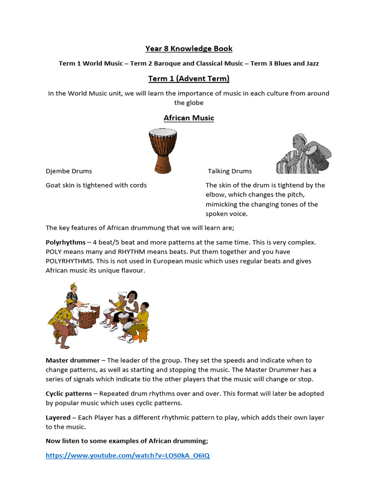 Year 8 Music Curriculum Overview | PDF | Classical Period (Music) | Piano