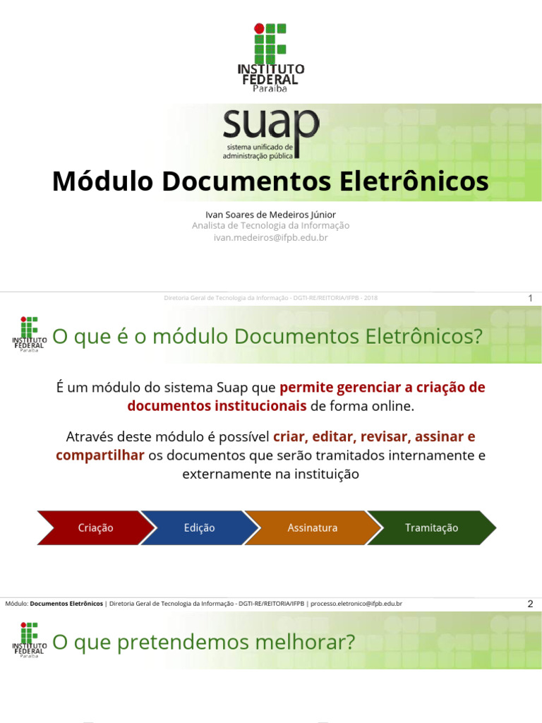 Tutorial Do Módulo Documentos Eletrônicos | PDF | Tecnologia da ...