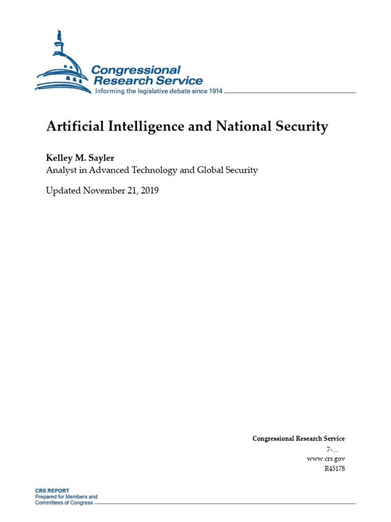 AI Adoption and National Security | PDF | Artificial Intelligence ...