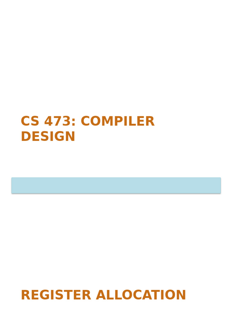 Register Allocation in Compiler Design | PDF | Discrete Mathematics ...