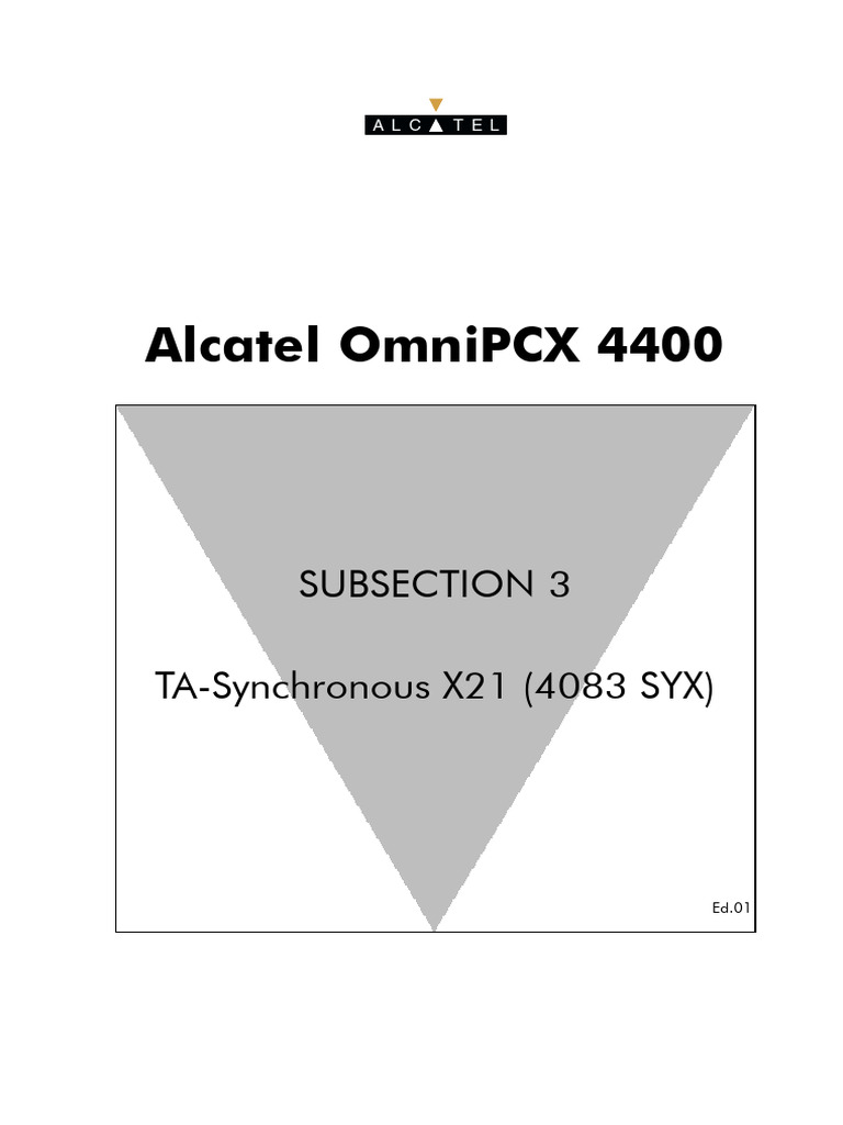 Alcatel OmniPCX 4400 TA-Synchronous X21 | PDF | Bit Rate | Digital ...