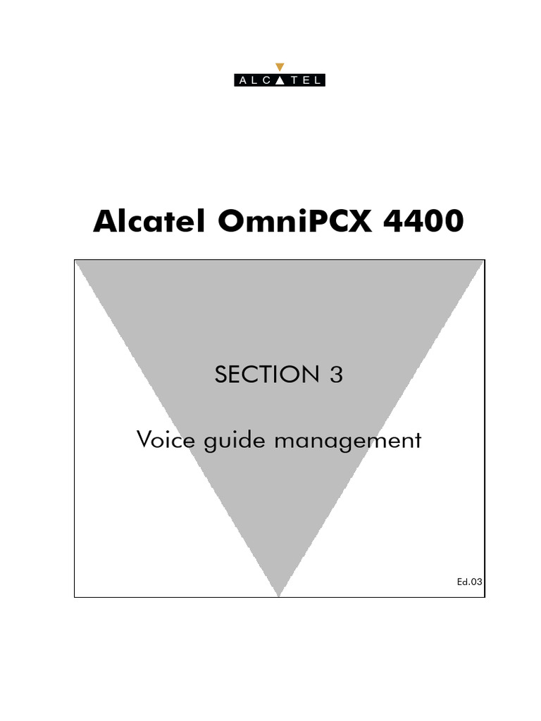 Alcatel OmniPCX 4400 Voice Guide Management | PDF | Computer Memory ...