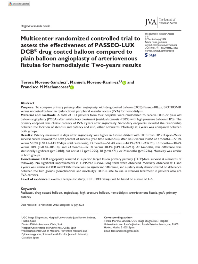 Moreno Sanchez Et Al 2024 Multicenter Randomized Controlled Trial To ...