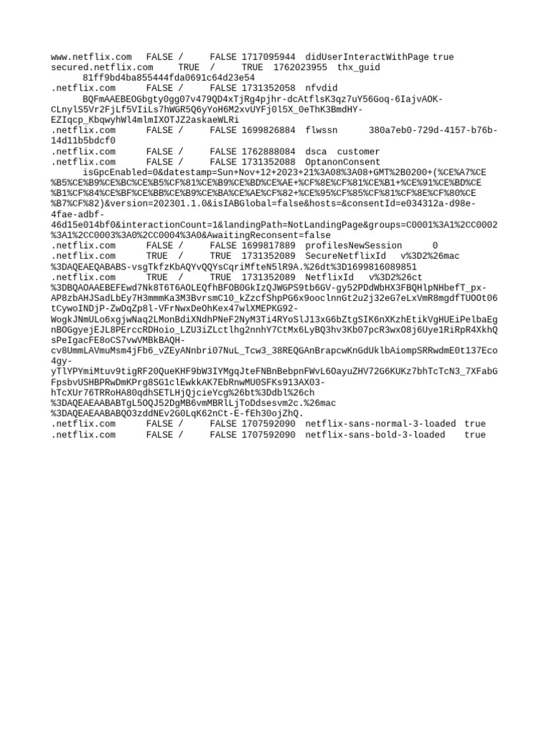 Netflix User Interaction Data | PDF