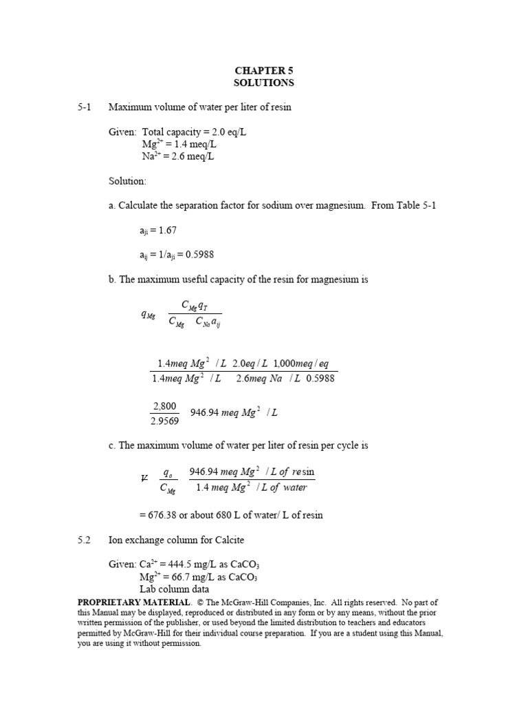 CHAPTER 5 Solutions | PDF | Magnesium | Pressure