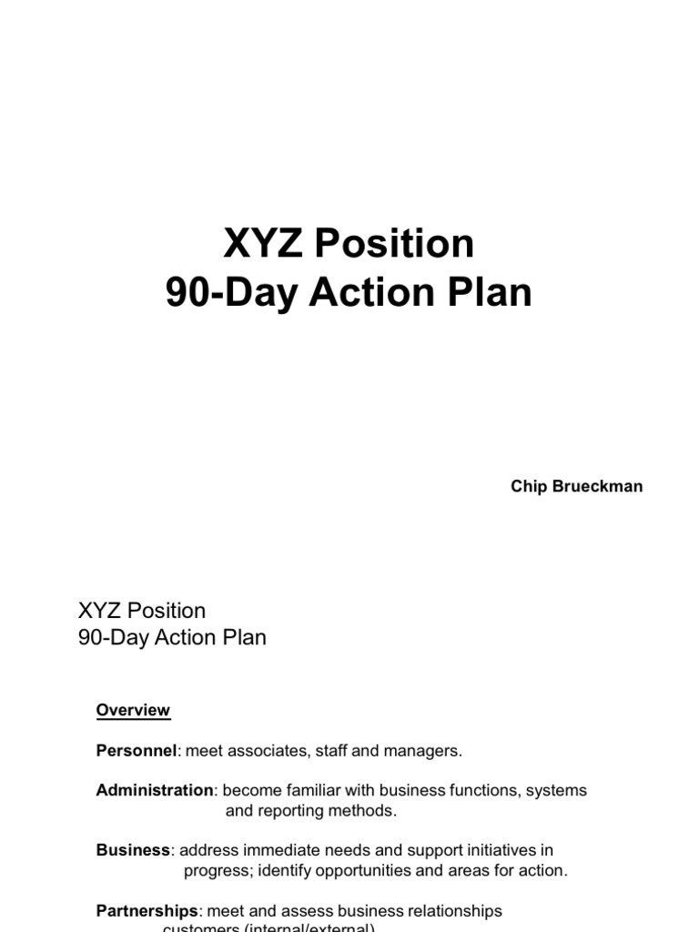 Generic 90 Day Plan | PDF