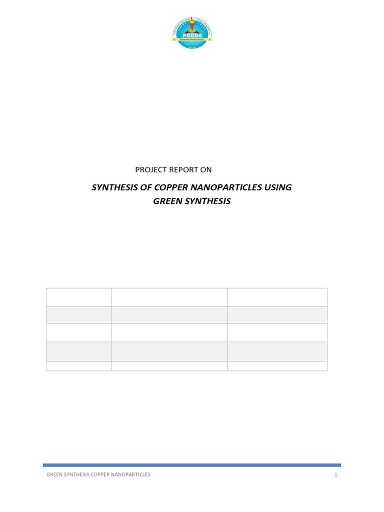 Green Synthesis for Engineering Students | PDF | Nanoparticle | Catalysis