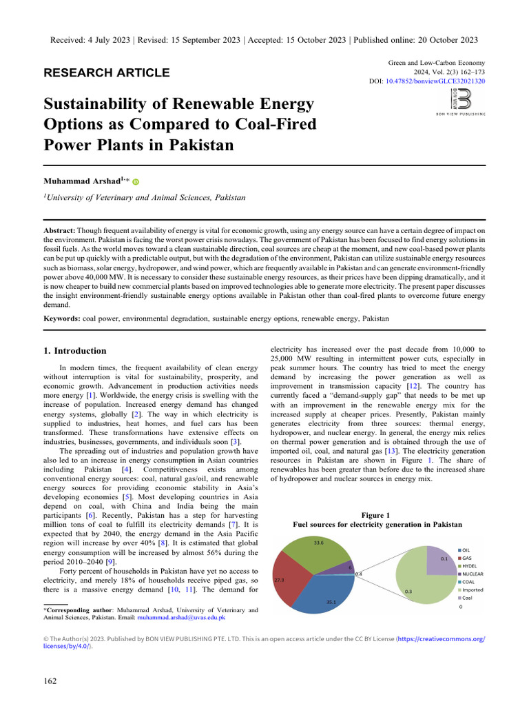 Pakistan's Renewable Energy Shift | PDF | Solar Energy | Fossil Fuel ...