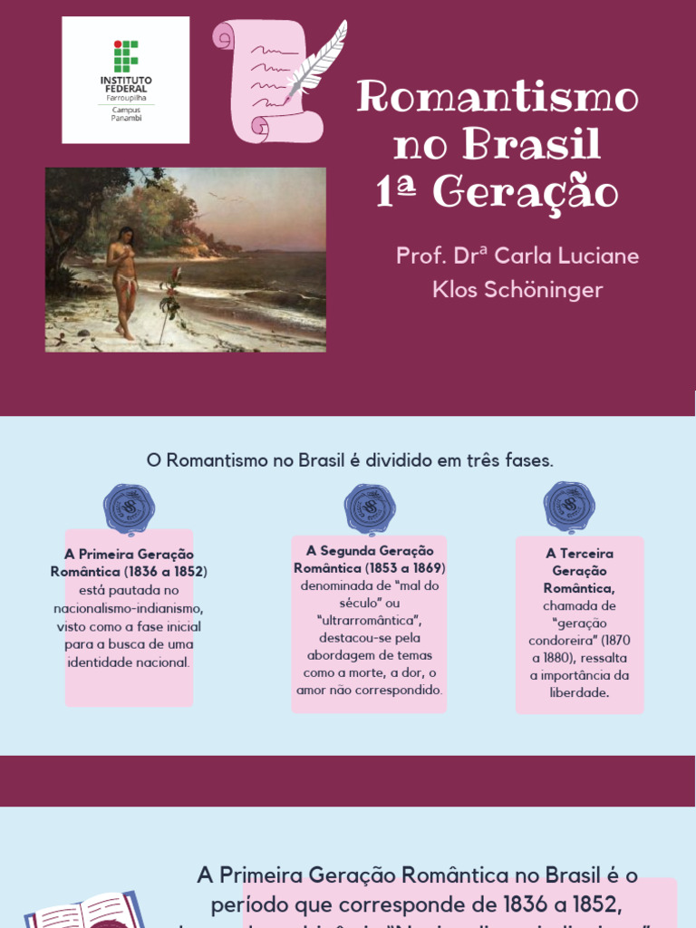 Primeira Geração do Romantismo Brasileiro | PDF | Romantismo | Prosa